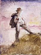 Sir William Orpen Self-Portrait in the hills above Huddersfield oil painting picture wholesale